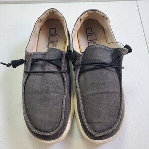 Hey Dude Wendy Slip-on Shoes Chambray Off Black Women's Size 9